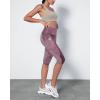 image:imageODODOS Womens High Waisted Yoga Capris with Pockets Tummy Control Non See Through Workout Athletic Running Capri LeggingsTie Dye Lavender