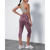 image:imageODODOS Womens High Waisted Yoga Capris with Pockets Tummy Control Non See Through Workout Athletic Running Capri LeggingsTie Dye Lavender