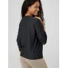 image:imageODODOS Womens Long Sleeve Crewneck Tee  UltraSoft odSTRATUM Tech Performance TShirts UPF 50 Daily Pullover TopsBlack Heather