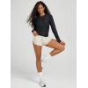 image:imageODODOS Womens Long Sleeve Crewneck Tee  UltraSoft odSTRATUM Tech Performance TShirts UPF 50 Daily Pullover TopsBlack Heather