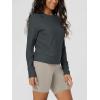 image:imageODODOS Womens Long Sleeve Crewneck Tee  UltraSoft odSTRATUM Tech Performance TShirts UPF 50 Daily Pullover TopsCharcoal Heather