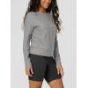 image:imageODODOS Womens Long Sleeve Crewneck Tee  UltraSoft odSTRATUM Tech Performance TShirts UPF 50 Daily Pullover TopsGrey Heather