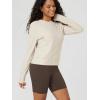 image:imageODODOS Womens Long Sleeve Crewneck Tee  UltraSoft odSTRATUM Tech Performance TShirts UPF 50 Daily Pullover TopsMilkweed Heather