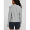 image:imageODODOS Womens Long Sleeve Crewneck Tee  UltraSoft odSTRATUM Tech Performance TShirts UPF 50 Daily Pullover TopsPale Grey Heather