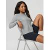 image:imageODODOS Womens Long Sleeve Crewneck Tee  UltraSoft odSTRATUM Tech Performance TShirts UPF 50 Daily Pullover TopsPale Grey Heather