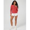image:imageODODOS Womens Long Sleeve Crewneck Tee  UltraSoft odSTRATUM Tech Performance TShirts UPF 50 Daily Pullover TopsRed Heather