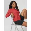 image:imageODODOS Womens Long Sleeve Crewneck Tee  UltraSoft odSTRATUM Tech Performance TShirts UPF 50 Daily Pullover TopsRed Heather