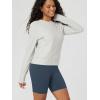image:imageODODOS Womens Long Sleeve Crewneck Tee  UltraSoft odSTRATUM Tech Performance TShirts UPF 50 Daily Pullover TopsSalt Heather