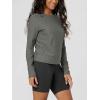 image:imageODODOS Womens Long Sleeve Crewneck Tee  UltraSoft odSTRATUM Tech Performance TShirts UPF 50 Daily Pullover TopsSmoke Heather