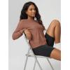 image:imageODODOS Womens Long Sleeve Crewneck Tee  UltraSoft odSTRATUM Tech Performance TShirts UPF 50 Daily Pullover TopsTamarind Heather