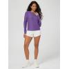 image:imageODODOS Womens Long Sleeve Crewneck Tee  UltraSoft odSTRATUM Tech Performance TShirts UPF 50 Daily Pullover TopsUltra Violet Heather