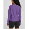 image:imageODODOS Womens Long Sleeve Crewneck Tee  UltraSoft odSTRATUM Tech Performance TShirts UPF 50 Daily Pullover TopsUltra Violet Heather