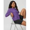 image:imageODODOS Womens Long Sleeve Crewneck Tee  UltraSoft odSTRATUM Tech Performance TShirts UPF 50 Daily Pullover TopsUltra Violet Heather