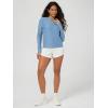 image:imageODODOS Womens Long Sleeve Crewneck Tee  UltraSoft odSTRATUM Tech Performance TShirts UPF 50 Daily Pullover TopsWashed Denim Heather