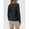 image:imageODODOS Womens Long Sleeve TShirt  Ultra Soft odSTRATUM Tech Performance Top UPF 50 Breathable Crew Neck PulloverBlack Heather