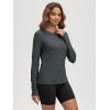 image:imageODODOS Womens Long Sleeve TShirt  Ultra Soft odSTRATUM Tech Performance Top UPF 50 Breathable Crew Neck PulloverCharcoal Heather