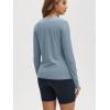 image:imageODODOS Womens Long Sleeve TShirt  Ultra Soft odSTRATUM Tech Performance Top UPF 50 Breathable Crew Neck PulloverDusty Blue Heather