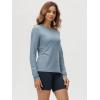 image:imageODODOS Womens Long Sleeve TShirt  Ultra Soft odSTRATUM Tech Performance Top UPF 50 Breathable Crew Neck PulloverDusty Blue Heather
