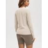 image:imageODODOS Womens Long Sleeve TShirt  Ultra Soft odSTRATUM Tech Performance Top UPF 50 Breathable Crew Neck PulloverEcru Heather