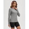 image:imageODODOS Womens Long Sleeve TShirt  Ultra Soft odSTRATUM Tech Performance Top UPF 50 Breathable Crew Neck PulloverGrey Heather