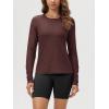 image:imageODODOS Womens Long Sleeve TShirt  Ultra Soft odSTRATUM Tech Performance Top UPF 50 Breathable Crew Neck PulloverJava Heather