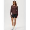image:imageODODOS Womens Long Sleeve TShirt  Ultra Soft odSTRATUM Tech Performance Top UPF 50 Breathable Crew Neck PulloverJava Heather