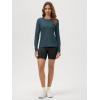 image:imageODODOS Womens Long Sleeve TShirt  Ultra Soft odSTRATUM Tech Performance Top UPF 50 Breathable Crew Neck PulloverNavy Heather