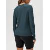 image:imageODODOS Womens Long Sleeve TShirt  Ultra Soft odSTRATUM Tech Performance Top UPF 50 Breathable Crew Neck PulloverNavy Heather