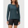 image:imageODODOS Womens Long Sleeve TShirt  Ultra Soft odSTRATUM Tech Performance Top UPF 50 Breathable Crew Neck PulloverNavy Heather