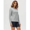 image:imageODODOS Womens Long Sleeve TShirt  Ultra Soft odSTRATUM Tech Performance Top UPF 50 Breathable Crew Neck PulloverPale Grey Heather