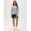 image:imageODODOS Womens Long Sleeve TShirt  Ultra Soft odSTRATUM Tech Performance Top UPF 50 Breathable Crew Neck PulloverPale Grey Heather