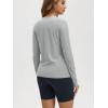 image:imageODODOS Womens Long Sleeve TShirt  Ultra Soft odSTRATUM Tech Performance Top UPF 50 Breathable Crew Neck PulloverPale Grey Heather
