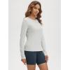 image:imageODODOS Womens Long Sleeve TShirt  Ultra Soft odSTRATUM Tech Performance Top UPF 50 Breathable Crew Neck PulloverSalt Heather