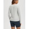 image:imageODODOS Womens Long Sleeve TShirt  Ultra Soft odSTRATUM Tech Performance Top UPF 50 Breathable Crew Neck PulloverSalt Heather