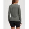 image:imageODODOS Womens Long Sleeve TShirt  Ultra Soft odSTRATUM Tech Performance Top UPF 50 Breathable Crew Neck PulloverSmoke Heather