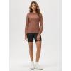 image:imageODODOS Womens Long Sleeve TShirt  Ultra Soft odSTRATUM Tech Performance Top UPF 50 Breathable Crew Neck PulloverTamarind Heather