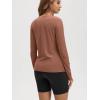 image:imageODODOS Womens Long Sleeve TShirt  Ultra Soft odSTRATUM Tech Performance Top UPF 50 Breathable Crew Neck PulloverTamarind Heather