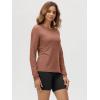 image:imageODODOS Womens Long Sleeve TShirt  Ultra Soft odSTRATUM Tech Performance Top UPF 50 Breathable Crew Neck PulloverTamarind Heather