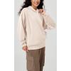image:imageODODOS Womens Modal Soft Oversized Hoodies Long Sleeve Hooded Sweatshirts Pullover Top with Kangaroo PocketBeige