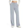 image:imageODODOS Womens Modal Soft Wide Leg Pants with Pockets Adjustable Shockcord High Waist Casual Lounge Pants272931 InseamGrey Dawn