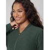image:imageODODOS Womens Performance Full Zip Track Jacket Ultra Soft odSTRATUM Tech UPF 50 Stand Collar Athletic Top with PocketsAspen Heather