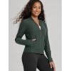 image:imageODODOS Womens Performance Full Zip Track Jacket Ultra Soft odSTRATUM Tech UPF 50 Stand Collar Athletic Top with PocketsAspen Heather