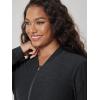 image:imageODODOS Womens Performance Full Zip Track Jacket Ultra Soft odSTRATUM Tech UPF 50 Stand Collar Athletic Top with PocketsBlack Heather