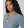 image:imageODODOS Womens Performance Full Zip Track Jacket Ultra Soft odSTRATUM Tech UPF 50 Stand Collar Athletic Top with PocketsDusty Blue Heather