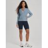 image:imageODODOS Womens Performance Full Zip Track Jacket Ultra Soft odSTRATUM Tech UPF 50 Stand Collar Athletic Top with PocketsDusty Blue Heather