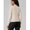 image:imageODODOS Womens Performance Full Zip Track Jacket Ultra Soft odSTRATUM Tech UPF 50 Stand Collar Athletic Top with PocketsEcru Heather