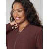 image:imageODODOS Womens Performance Full Zip Track Jacket Ultra Soft odSTRATUM Tech UPF 50 Stand Collar Athletic Top with PocketsJava Heather