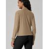 image:imageODODOS Womens Performance Full Zip Track Jacket Ultra Soft odSTRATUM Tech UPF 50 Stand Collar Athletic Top with PocketsKhaki Heather
