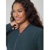 image:imageODODOS Womens Performance Full Zip Track Jacket Ultra Soft odSTRATUM Tech UPF 50 Stand Collar Athletic Top with PocketsNavy Heather