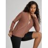 image:imageODODOS Womens Performance Full Zip Track Jacket Ultra Soft odSTRATUM Tech UPF 50 Stand Collar Athletic Top with PocketsTamarind Heather